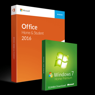 Microsoft Windows 7 Home Premium + Office 2016 Home & Student