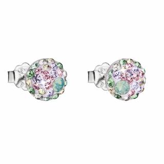 Stříbrné náušnice se Swarovski Barva: Sakura