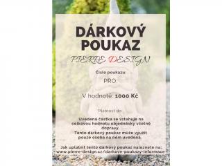 Dárkový poukaz - 1000 Kč