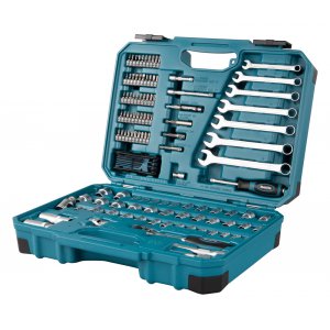 Makita E-06616 sada ručního nářadí 3/8  bity/nástrčné klíče/očkoploché klíče/ráčna, 120ks=oldP-90635