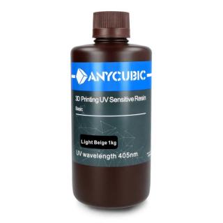 Anycubic BASIC resin 1 kg béžová beige pro 3D tisk 405 nm (ANYCUBIC UV resin 1 kg (pryskyřice) šedá šedý 405 nm pro LCD SLA Photon 1 l)