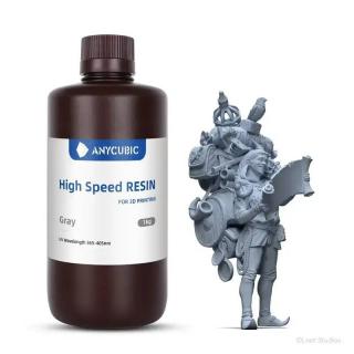 Anycubic HIGH SPEED resin šedý 1 kg (šedá pryskyřice) 365 - 405 nm pro LCD DLP tiskárny gray