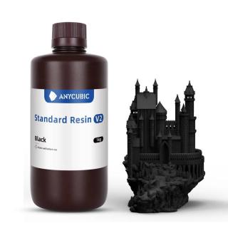 Anycubic STANDARD resin V2 1 kg černý (černá pryskyřice) 365 - 405 nm pro LCD DLP tiskárny black