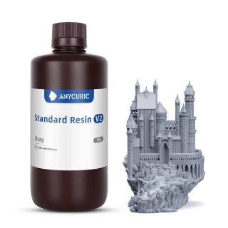 Anycubic STANDARD resin V2 1 kg šedý (šedá pryskyřice) 365 - 405 nm pro LCD DLP tiskárny gray