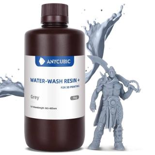 Anycubic WATER-WASH resin+ 1 kg šedý (šedá pryskyřice) 365 - 405 nm pro LCD DLP tiskárny, vodou omyvatelný gray