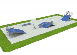 Modulární skatepark BENITO 228 m2