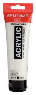 Akrylová barva Amsterdam Standard - 105 Titanium White Objem: 120 ml