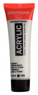 Akrylová barva Amsterdam Standard - 105 Titanium White Objem: 20 ml