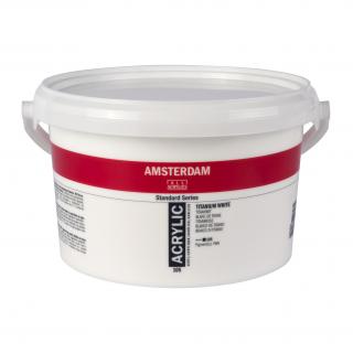 Akrylová barva Amsterdam Standard - 105 Titanium White Objem: 2500 ml