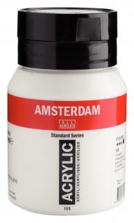 Akrylová barva Amsterdam Standard - 105 Titanium White Objem: 500 ml