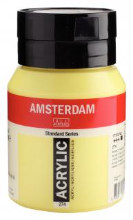 Akrylová barva Amsterdam Standard - 274 Nickel Titanium Yellow Objem: 500 ml