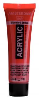 Akrylová barva Amsterdam Standard - 317 Transparent Red Medium Objem: 20 ml