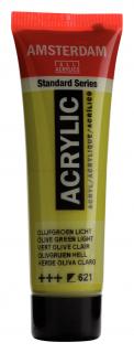 Akrylová barva Amsterdam Standard - 621 Olive Green Light Objem: 20 ml