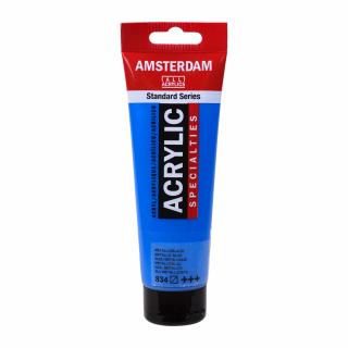 Akrylová barva Amsterdam Standard - 834 Metallic Blue Objem: 120 ml