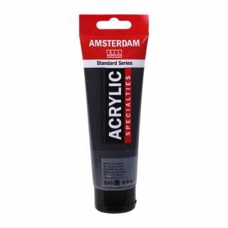 Akrylová barva Amsterdam Standard - 850 Metallic Black Objem: 120 ml