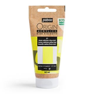 Akrylová barva Pébéo Origin Acrylics - 01 Lemon Cadmium Yellow Hue Objem: 60 ml