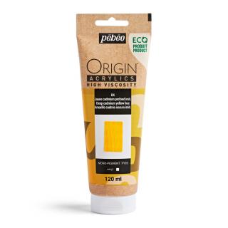 Akrylová barva Pébéo Origin Acrylics - 04 Deep Cadmium Yellow Hue Objem: 120 ml