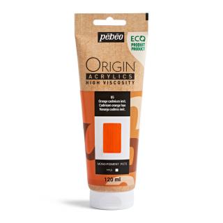 Akrylová barva Pébéo Origin Acrylics - 05 Cadmium Orange Hue Objem: 120 ml