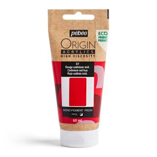 Akrylová barva Pébéo Origin Acrylics - 07 Cadmium Red Hue Objem: 60 ml