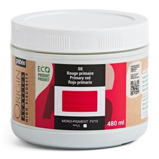 Akrylová barva Pébéo Origin Acrylics - 08 Primary Red Objem: 480 ml