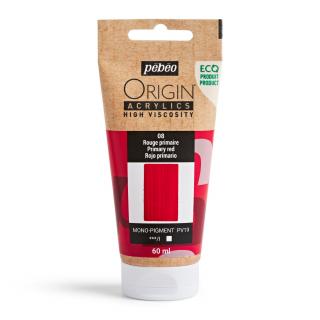 Akrylová barva Pébéo Origin Acrylics - 08 Primary Red Objem: 60 ml