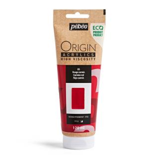 Akrylová barva Pébéo Origin Acrylics - 09 Carmine Red Objem: 120 ml