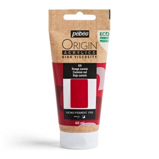 Akrylová barva Pébéo Origin Acrylics - 09 Carmine Red Objem: 60 ml