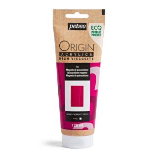 Akrylová barva Pébéo Origin Acrylics - 10 Quinacridone Magenta Objem: 120 ml