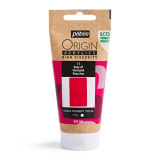 Akrylová barva Pébéo Origin Acrylics - 11 Vivid Pink Objem: 240 ml