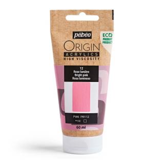 Akrylová barva Pébéo Origin Acrylics - 12 Bright Pink Objem: 120 ml