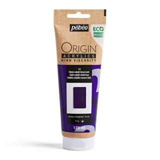 Akrylová barva Pébéo Origin Acrylics - 14 Dark Cobalt Violet Hue Objem: 120 ml