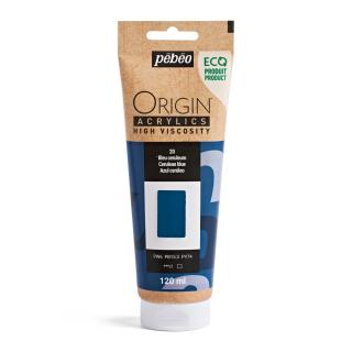 Akrylová barva Pébéo Origin Acrylics - 20 Cerulean Blue Objem: 120 ml