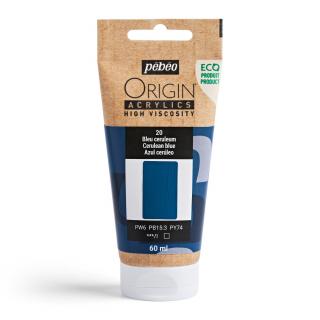 Akrylová barva Pébéo Origin Acrylics - 20 Cerulean Blue Objem: 60 ml