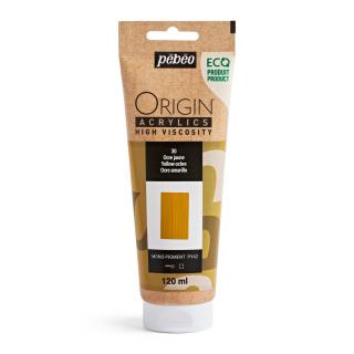 Akrylová barva Pébéo Origin Acrylics - 30 Yellow Ochre Objem: 120 ml