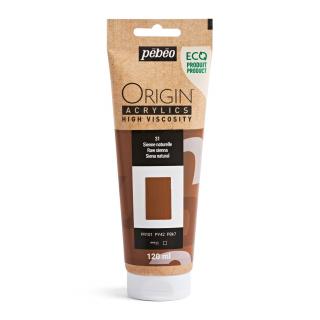 Akrylová barva Pébéo Origin Acrylics - 31 Raw Sienna Objem: 120 ml