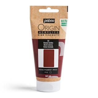 Akrylová barva Pébéo Origin Acrylics - 32 Burnt Sienna Objem: 60 ml