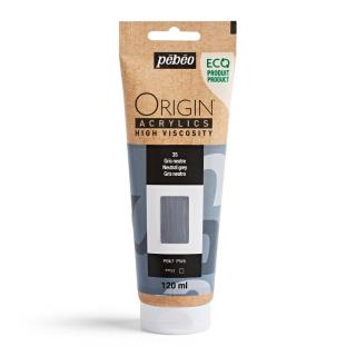 Akrylová barva Pébéo Origin Acrylics - 35 Neutral Grey Objem: 120 ml