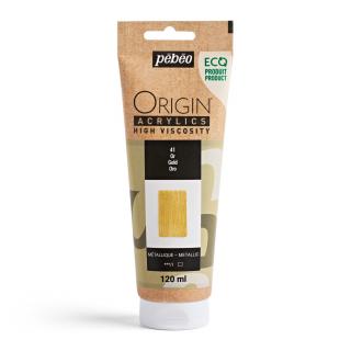 Akrylová barva Pébéo Origin Acrylics - 41 Gold Objem: 120 ml