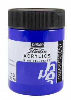 Akrylová barva Pébéo Studio Acrylics - 15 Dark Ultramarine Blue Objem: 500 ml