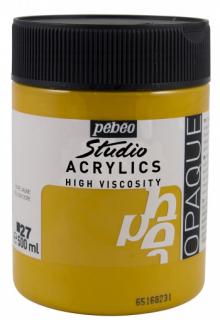 Akrylová barva Pébéo Studio Acrylics - 27 Yellow Ochre Objem: 500 ml