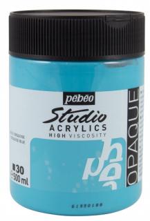 Akrylová barva Pébéo Studio Acrylics - 30 Turquoise Blue Objem: 500 ml