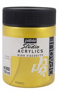 Akrylová barva Pébéo Studio Acrylics - 352 Gold Objem: 500 ml