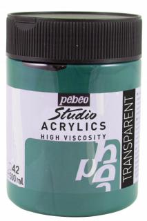 Akrylová barva Pébéo Studio Acrylics - 42 Phthalocyanine Green Objem: 500 ml