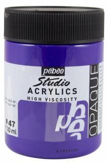 Akrylová barva Pébéo Studio Acrylics - 47 Dark Cobalt Violet Hue Objem: 500 ml