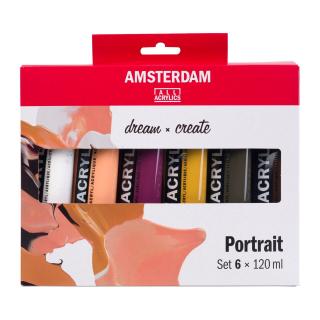 Sada akrylových barev Amsterdam Standard Portrait 6x120ml