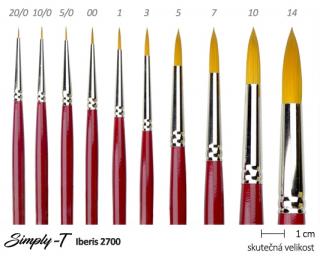 Štětec Simply-T Iberis - kulatý Velikost štětce: 1