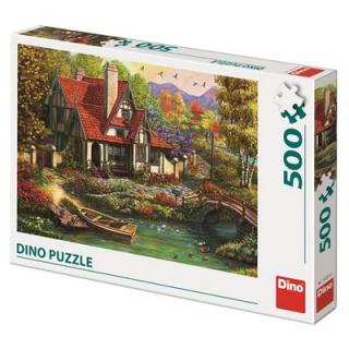 DINO CHATA U JEZERA 500 Puzzle