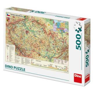 DINO MAPA ČESKÉ REPUBLIKY 500 Puzzle