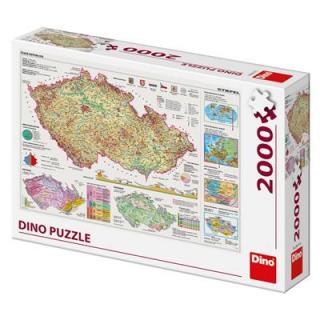 DINO MAPY ČESKÉ REPUBLIKY 2000 Puzzle NOVÉ