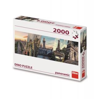 DINO PAŘÍŽ KOLÁŽ 2000 panoramic Puzzle